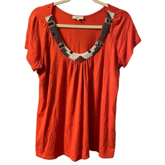 ETRO CORAL BEADED TOP - Picture 1 of 5